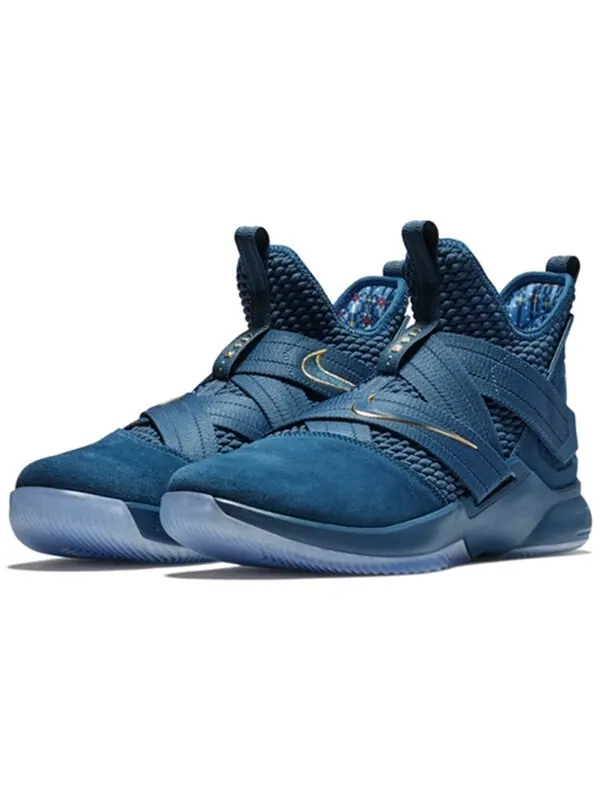 Кроссовки lebron soldier 12 sfg epn Nike — изображение 2 из 4, синий/золотистый