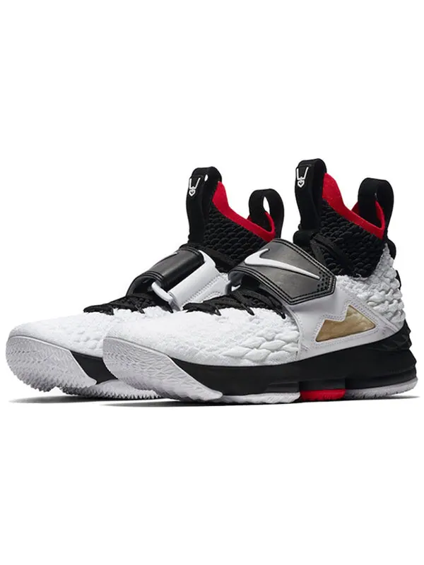 Кроссовки леброн 15 Nike — изображение 2 из 4, белый/черный