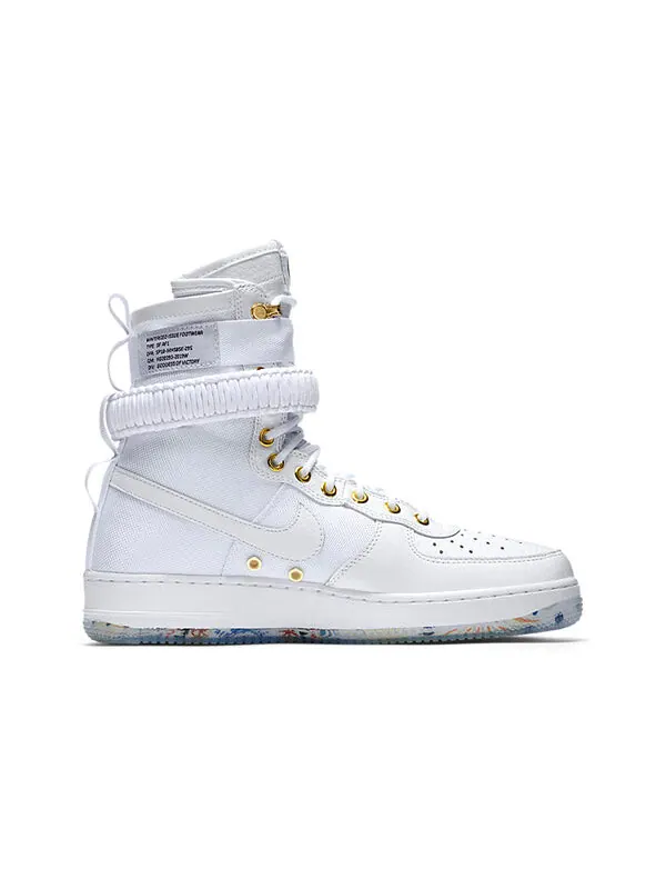 Кроссовки sf air force 1 Nike — изображение 2 из 4, белый-золотистый