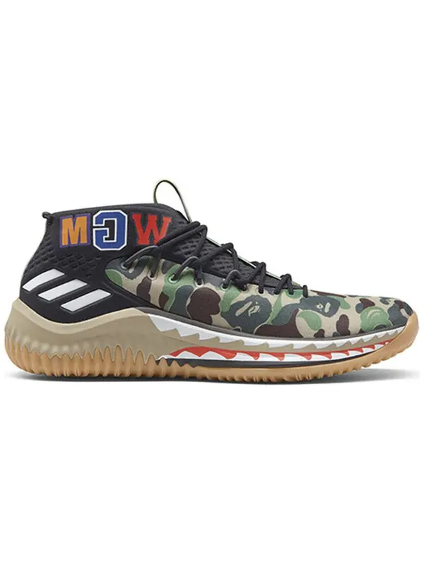 Кроссовки xa bathing ape dame 4 Adidas — изображение 2 из 4, зеленый