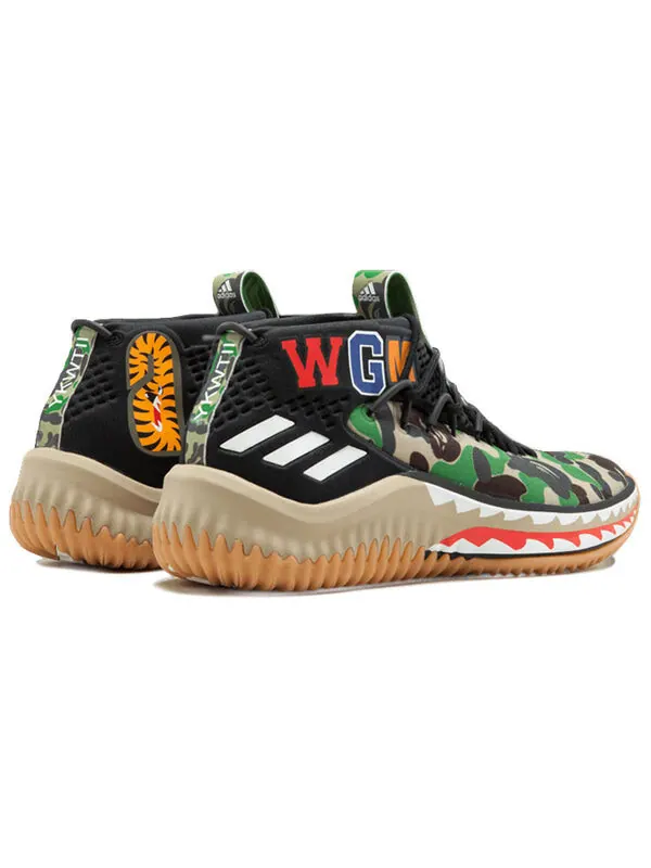 Кроссовки xa bathing ape dame 4 Adidas — изображение 3 из 4, зеленый