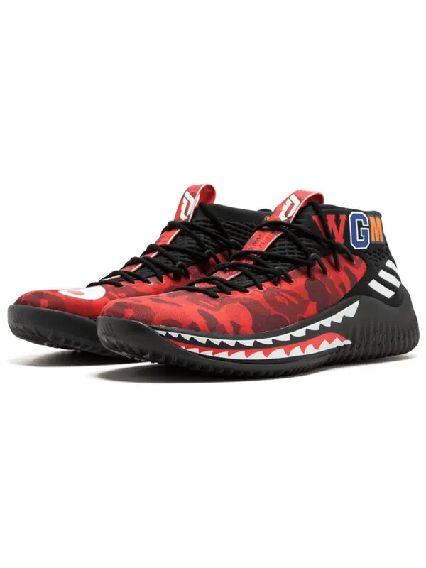 Кроссовки xa bathing ape dame 4 Adidas — изображение 2 из 3, красный/черный