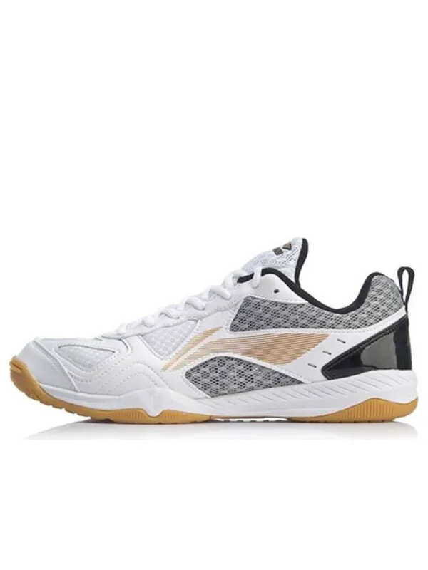 Кроссовки Li-Ning Ma Long Signature Table Tennis Shoes 'White Black' — изображение 1 из 4, черный / белый