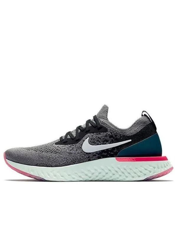 Кроссовки epic react flyknit Nike — изображение 1 из 4, серый/синий/розовый