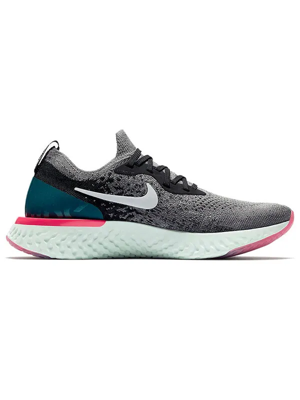 Кроссовки epic react flyknit Nike — изображение 2 из 4, серый/синий/розовый