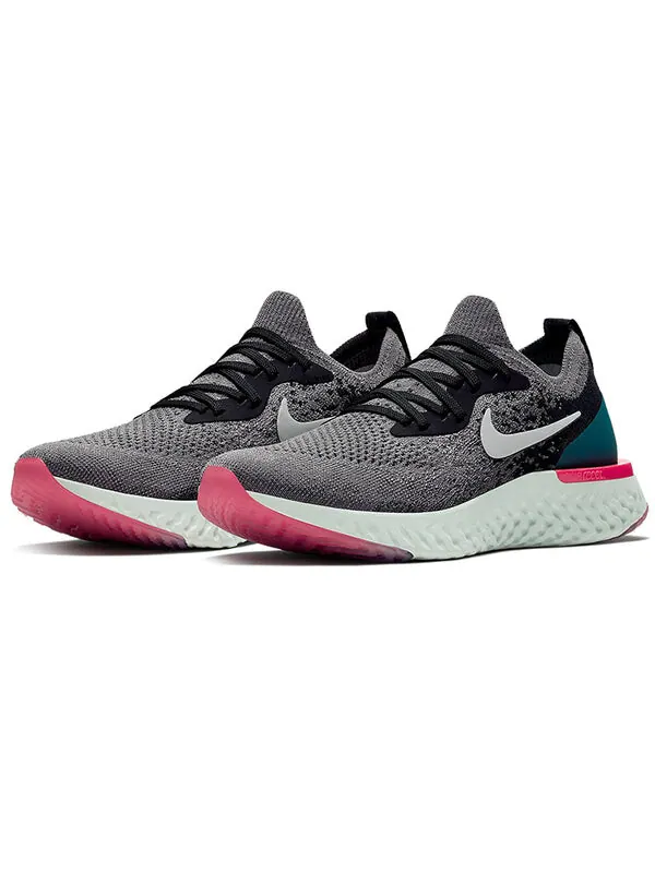 Кроссовки epic react flyknit Nike — изображение 3 из 4, серый/синий/розовый