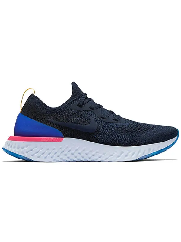 Кроссовки epic react flyknit Nike — изображение 2 из 4, черный/синий/красный