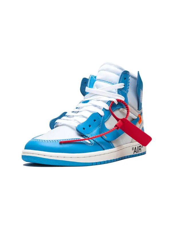 Кроссовки 1 x Off White Retro High OG Air Jordan — изображение 2 из 4, белый/темный синий