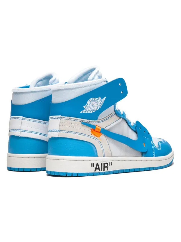 Кроссовки 1 x Off White Retro High OG Air Jordan — изображение 4 из 4, белый/темный синий