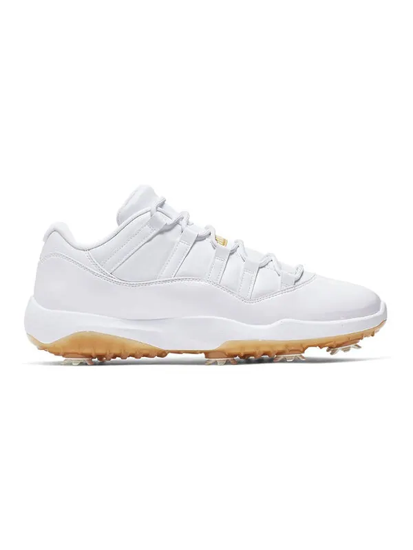 Кроссовки 11 low golf 'metallic gold' Air Jordan — изображение 2 из 4, белый