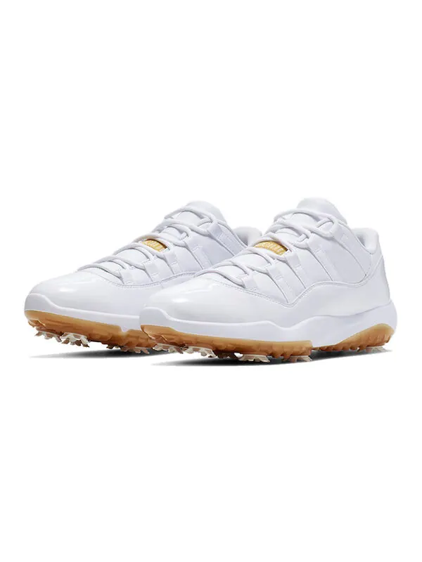 Кроссовки 11 low golf 'metallic gold' Air Jordan — изображение 3 из 4, белый
