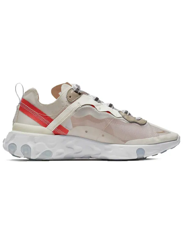 Кроссовки react element 87 'light bone' Nike — изображение 2 из 4, светлый-белый-оранжевый