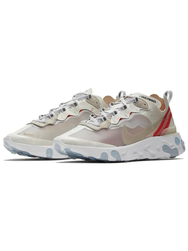 Кроссовки react element 87 'light bone' Nike — изображение 3 из 4, светлый-белый-оранжевый