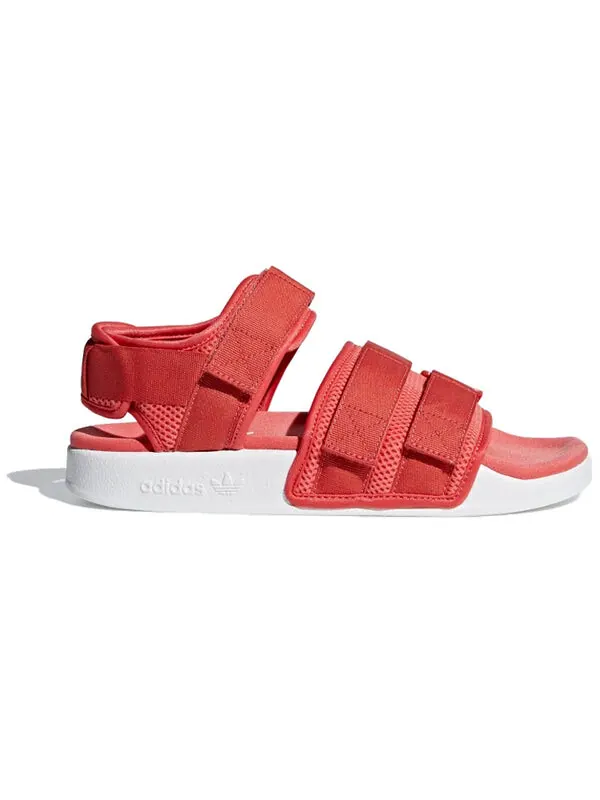 Сандалии оригинальные сандалии adilette 2.0 минималистичные красные сандалии Adidas — изображение 2 из 4, красный