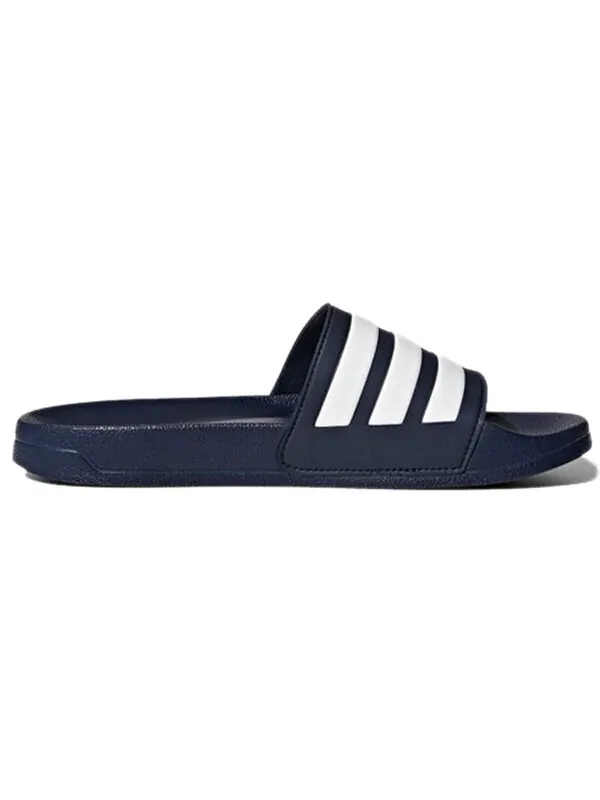 Тапочки adilette shower slides 'collegiate navy' Adidas — изображение 2 из 4, синий/белый