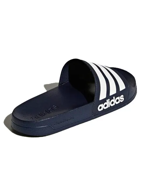 Тапочки adilette shower slides 'collegiate navy' Adidas — изображение 3 из 4, синий/белый