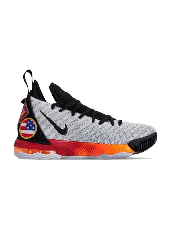 Кроссовки леброн 16 Nike — изображение 2 из 4, белый/желтый