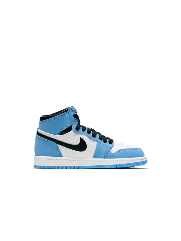 Кроссовки 1 ретро высокие og Air Jordan — изображение 2 из 4, белый/синий/черный
