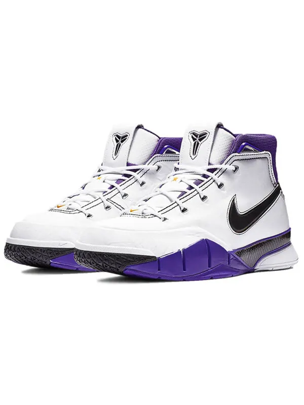 Кроссовки zoom kobe 1 protro Nike — изображение 3 из 4, белый/черный-фиолетовый