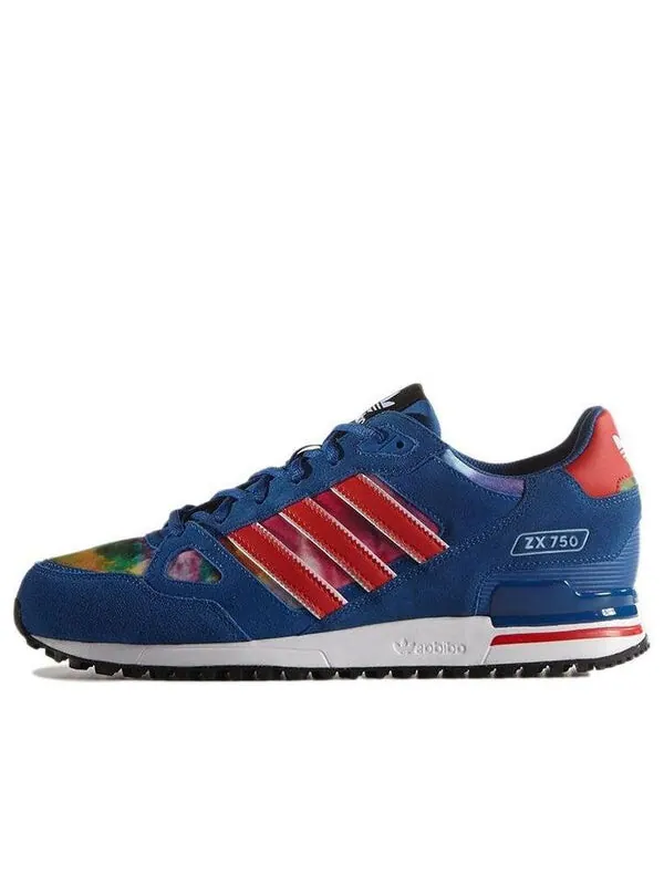 Кроссовки оригинальные zx 750 спортивные туфли красные Adidas — изображение 1 из 4, синий/красный