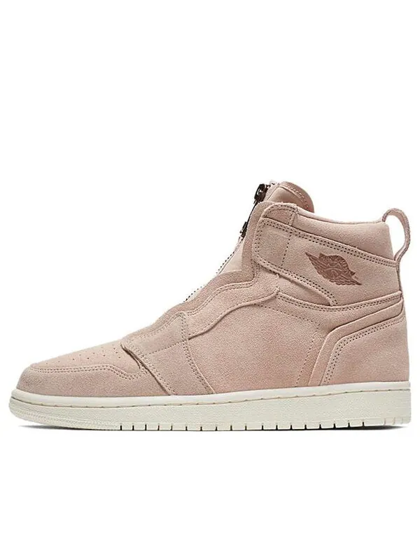 Кроссовки 1 высокая молния Air Jordan — изображение 1 из 4, бежевый