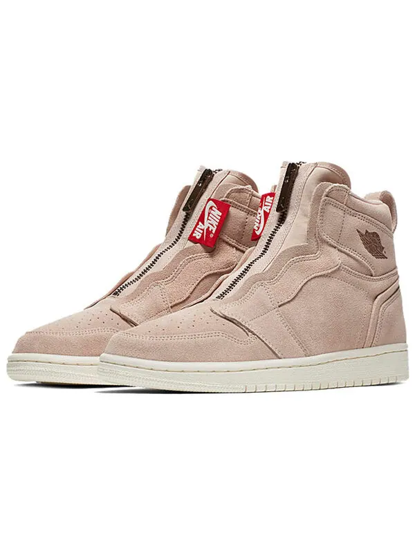 Кроссовки 1 высокая молния Air Jordan — изображение 3 из 4, бежевый