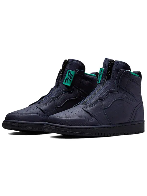 Кроссовки 1 ретро высокая молния Air Jordan — изображение 3 из 4, синий/зеленый-белый