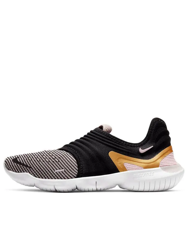 Кроссовки Nike Rn Flyknit 3.0 — изображение 1 из 4, черный/золотистый
