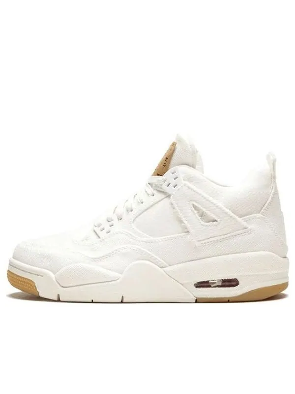 Кроссовки 4 retro x levi's 'white denim' Air Jordan — изображение 1 из 4, белый джинсовый синий