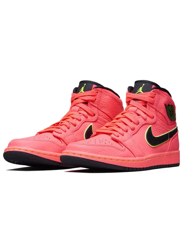Кроссовки 1 high premium 'hot punch' Air Jordan — изображение 2 из 4, черный