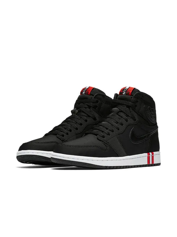Кроссовки 1 ретро высокие og x paris saint germain Air Jordan — изображение 3 из 4, черный/красный