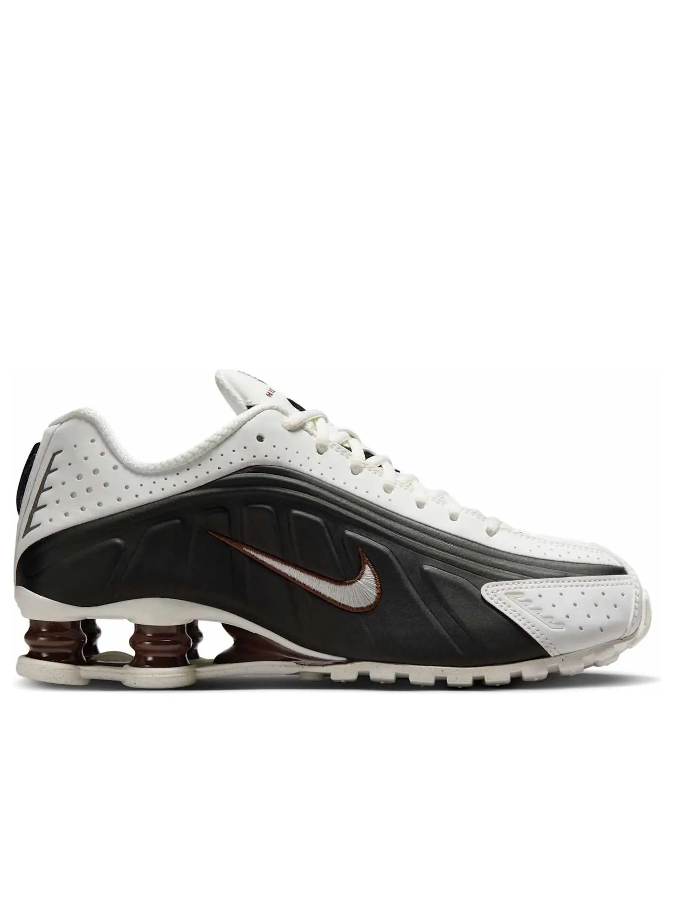 (WMNS) Nike Shox R4 'Sail Black Fauna Brown' — изображение 2 из 6, черный/коричневый