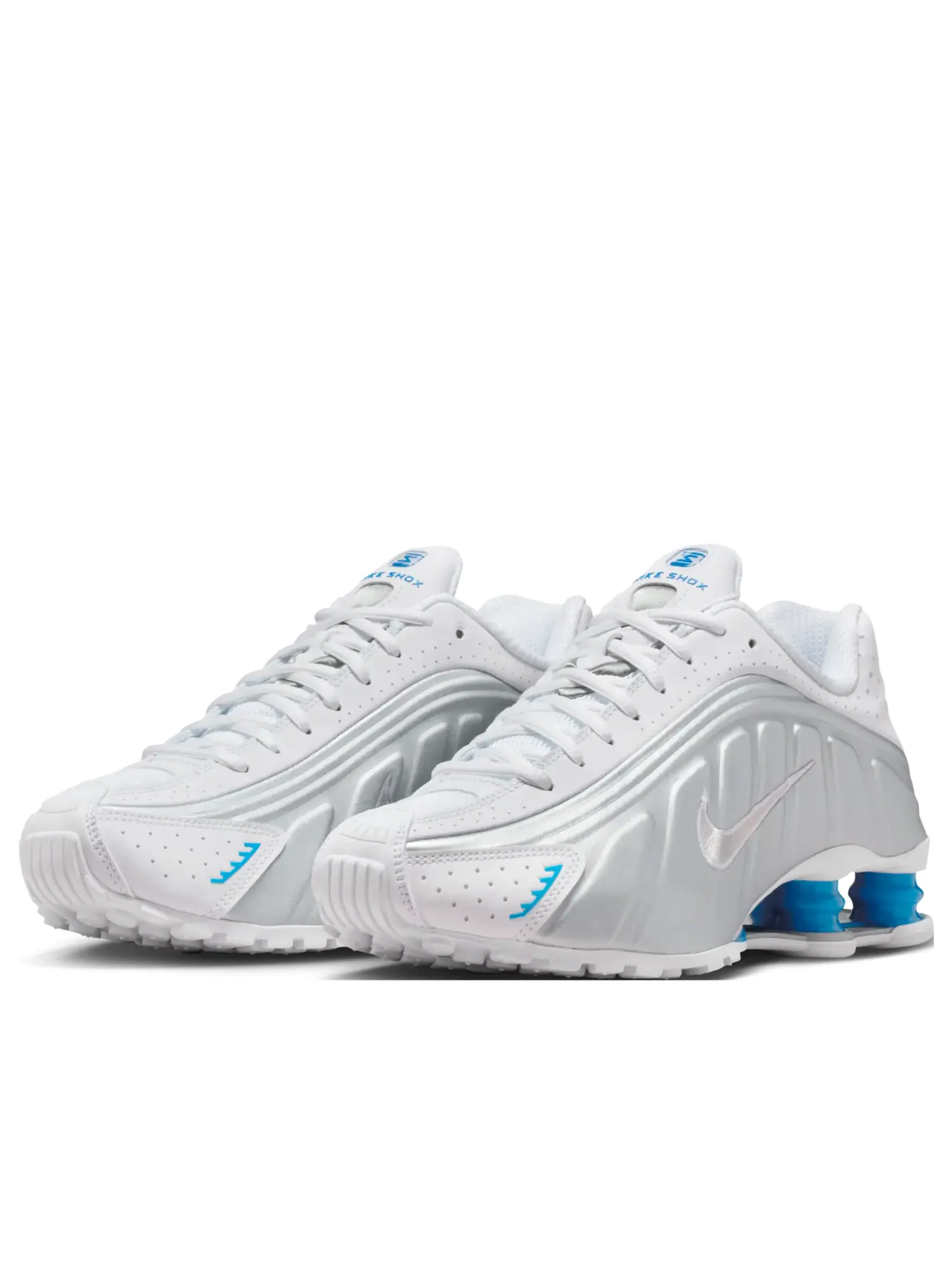 Кроссовки (WMNS) Nike Shox R4 'White Blue Hero' — изображение 4 из 7, белый