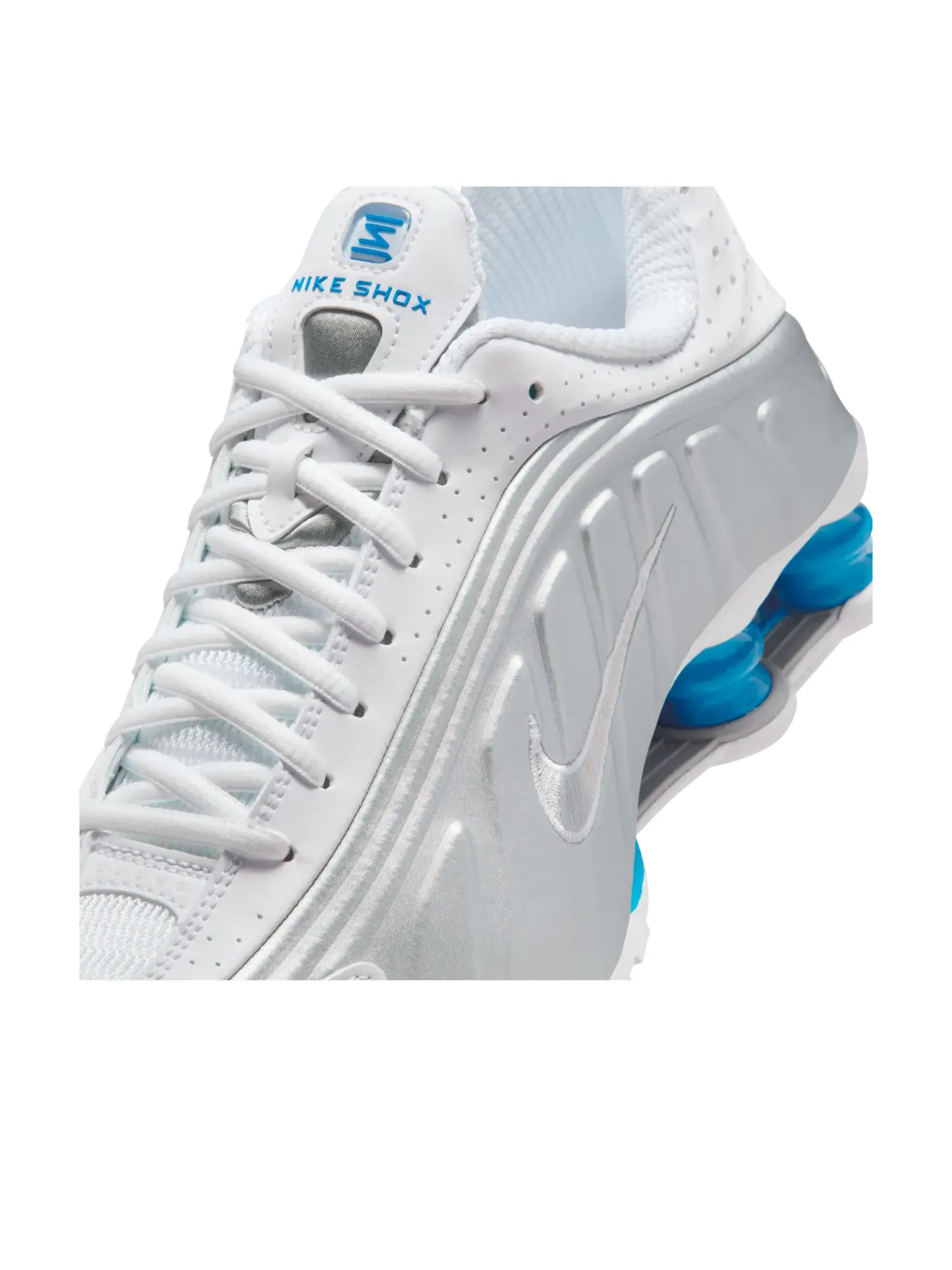 Кроссовки (WMNS) Nike Shox R4 'White Blue Hero' — изображение 7 из 7, белый