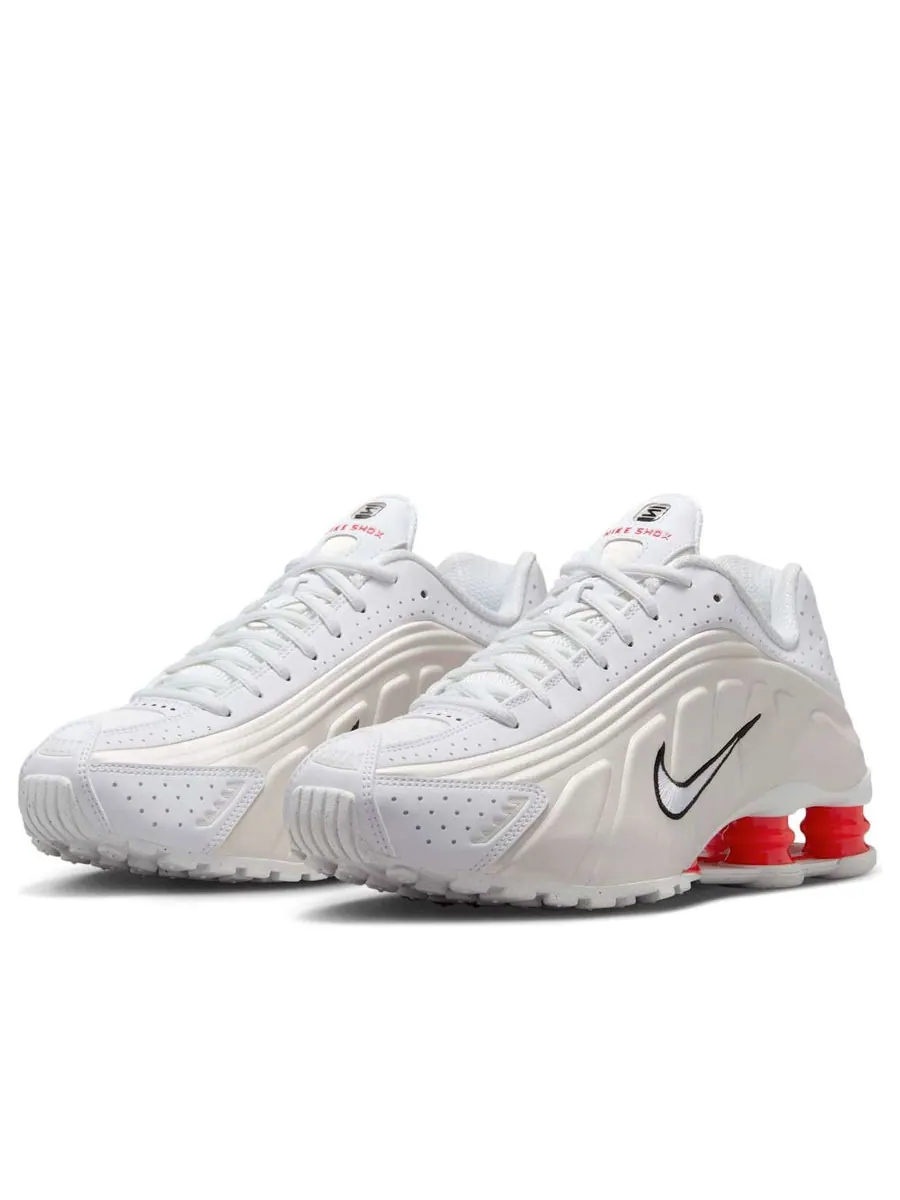 Кроссовки (WMNS) Nike Shox R4 'White Phantom Picante Red' — изображение 3 из 6, белый