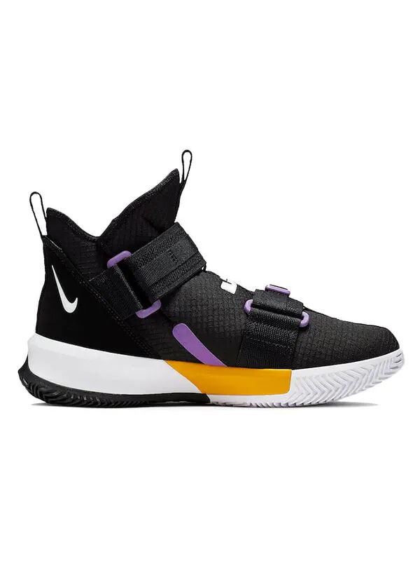 Кроссовки Nike LeBron Soldier 13 EP 'Lakers' — изображение 2 из 4, черный/белый-золотистый