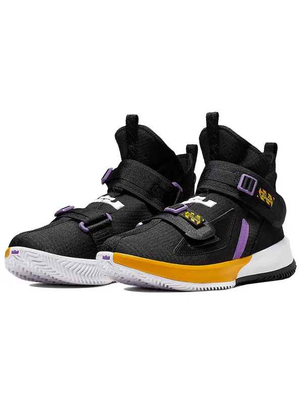 Кроссовки Nike LeBron Soldier 13 EP 'Lakers' — изображение 3 из 4, черный/белый-золотистый