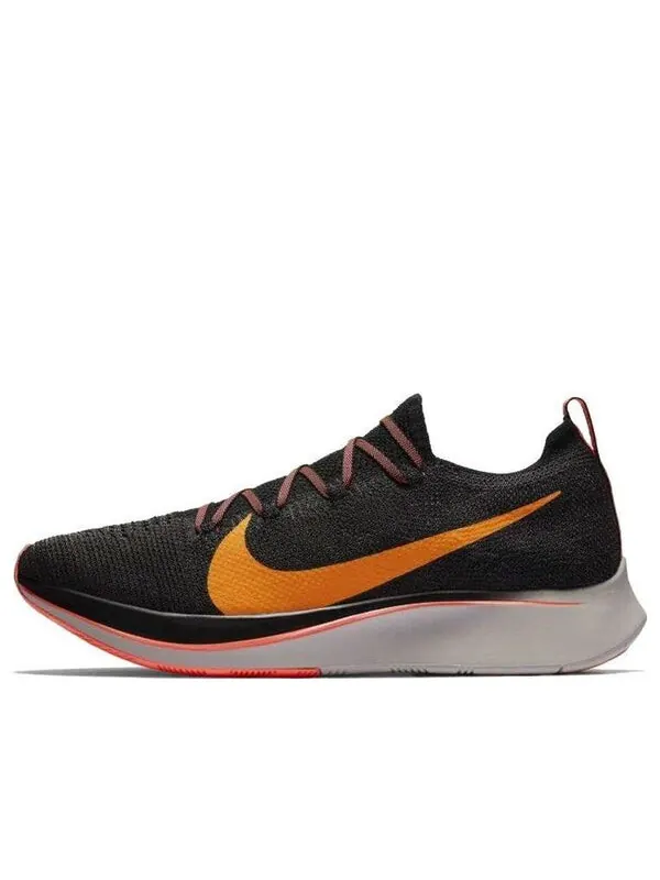Кроссовки zoom fly flyknit Nike — изображение 1 из 4, черный/оранжевый