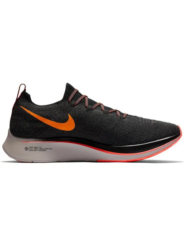Кроссовки zoom fly flyknit Nike — изображение 2 из 4, черный/оранжевый