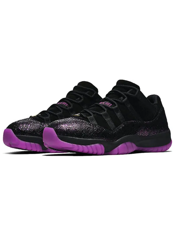 Кроссовки (WMNS) Air Jordan 11 Low 'Rook to Queen' — изображение 2 из 4, черный/фиолетовый