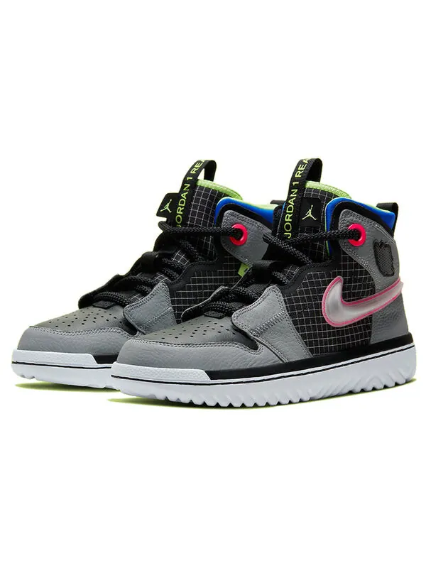 Кроссовки 1 реакция Air Jordan — изображение 3 из 4, черный/зеленый