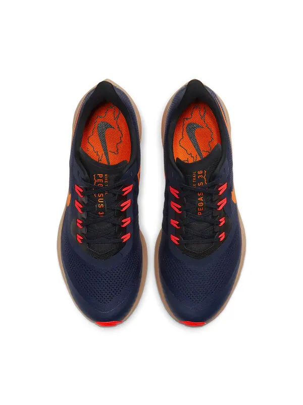 Кроссовки air zoom pegasus 36 trail 'obsidian crimson' Nike — изображение 4 из 4, черный//оранжевый