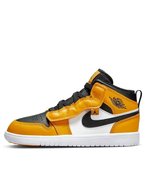 Кроссовки 1 средние альт Air Jordan — изображение 1 из 4, черный/белый/желтый