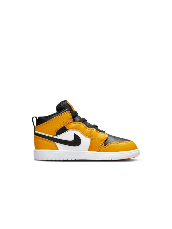 Кроссовки 1 средние альт Air Jordan — изображение 2 из 4, черный/белый/желтый