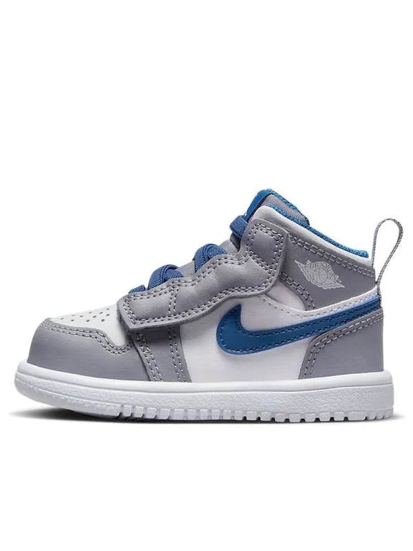 Кроссовки 1 средние альт Air Jordan — изображение 1 из 4, серый/белый/синий