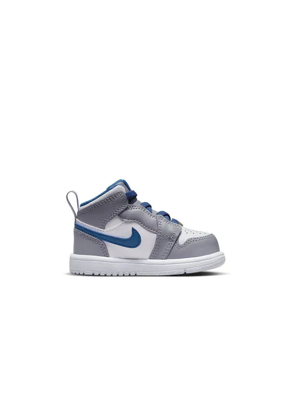 Кроссовки 1 средние альт Air Jordan — изображение 2 из 4, серый/белый/синий
