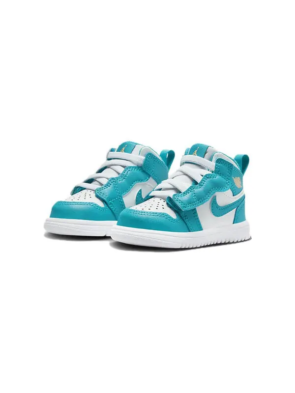 Кроссовки 1 средние Air Jordan — изображение 3 из 4, золотистый/белый