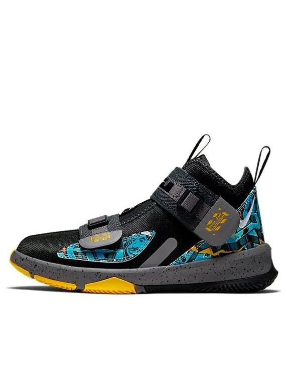 Кроссовки (GS) Nike LeBron Soldier 13 'Black Blue' — изображение 1 из 4, черный/синий