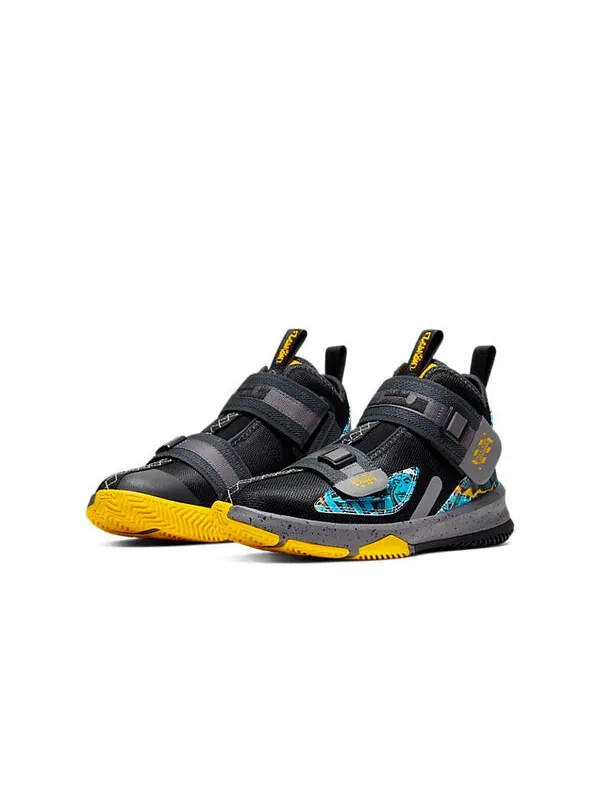 Кроссовки (GS) Nike LeBron Soldier 13 'Black Blue' — изображение 2 из 4, черный/синий