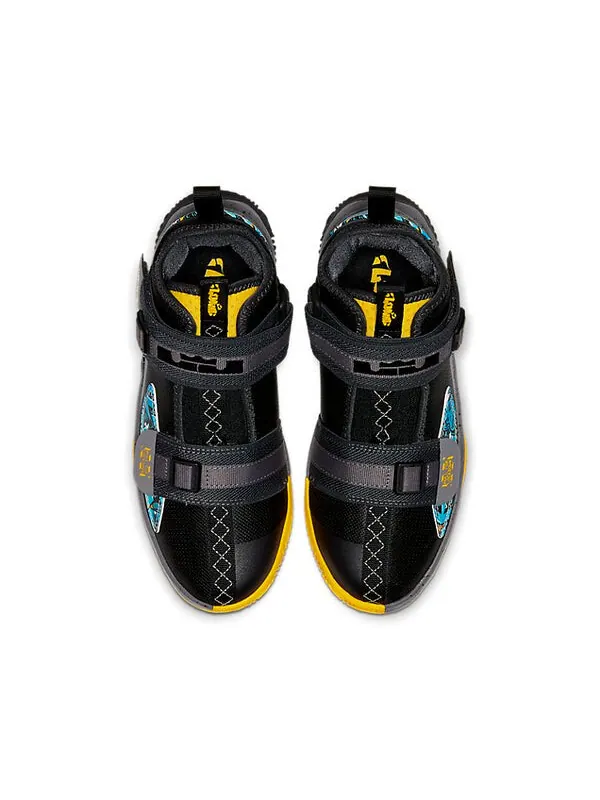Кроссовки (GS) Nike LeBron Soldier 13 'Black Blue' — изображение 3 из 4, черный/синий
